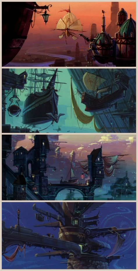 Treasure Planet Art, Concept Art Disney, Planet Art, Disney Treasures, Disney Concept Art, Space Pirate, Treasure Planet, Art Disney, Pinturas Disney