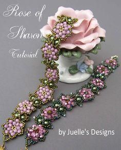 Flower Bracelet Art Perle, Bead Weaving Tutorials, Beaded Jewlery, Rose Of Sharon, Beaded Jewelry Tutorials, Beaded Crafts, Bead Work Jewelry, Beading Projects, Beaded Jewelry Patterns