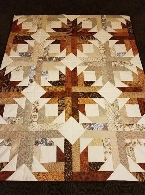 Quilting Tk - Pineapple Blossom - Free Pattern... | Facebook Pineapple Blossom Quilt, Blossom Quilt Pattern, Blossom Quilt, Quilting Stitch Patterns, Quilt Blocks Easy, Quilting Stencils, String Quilts, Log Cabin Quilts, Star Quilts