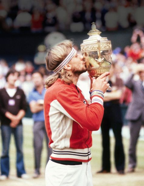 Bjon Borg Mode Tennis, Famous Hairstyles, John Mcenroe, Wimbledon Tennis, Tennis Legends, Bjorn Borg, Vintage Tennis, Tennis Fashion, Sport Tennis