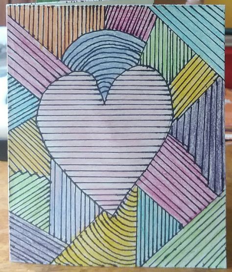 The front of an anniversary card. Extra fine point Sharpie and colored pencils. Anniversary Card, Anniversary Cards, Line Drawing, Drawing Ideas, Colored Pencils, Bucket List, Drawings, Quick Saves, Color