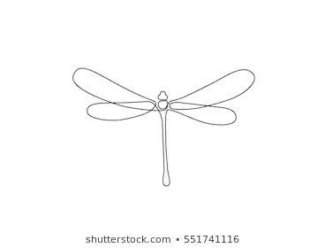 Dragonfly Line Art, Drawing Dragonfly, Sketching Lessons, Continuous Line Tattoo, Dragonfly Images, Butterfly Stencil, Vine Tattoos, Wrist Stacks, Bff Tattoos