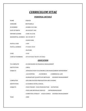 Cv Template South Africa, Basic Cv Template, Cv Format For Job, Job Application Letter Sample, Simple Cv Template, Simple Cv, Good Cv, Curriculum Vitae Template, Computer Literacy