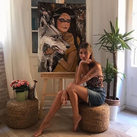 DANIELLA JONES on Instagram: “new tribe painting size 70x100 cm 🎨” Tribe Painting, Daniella Jones, Arty Fashion, Style Boho, Summer Time, Straw Bag, Boho Fashion, Fashion Inspo, Paint