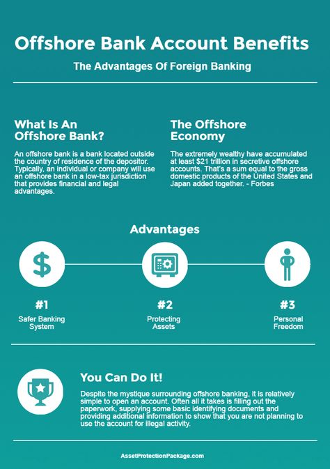 Offshore Bank Account Benefits – The Advantages Of Foreign Banking - Infographic http://www.assetprotectionpackage.com/offshore-bank-account-benefits-the-advantages-of-foreign-banking/ The 3 main benefits of having an offshore account. https://youtu.be/PmA6kLv81nU Swiss Bank, Vision Board Goals, Financial Life Hacks, Finance Saving, Savings Plan, Estate Planning, Savings Account, Global Business, Business Administration