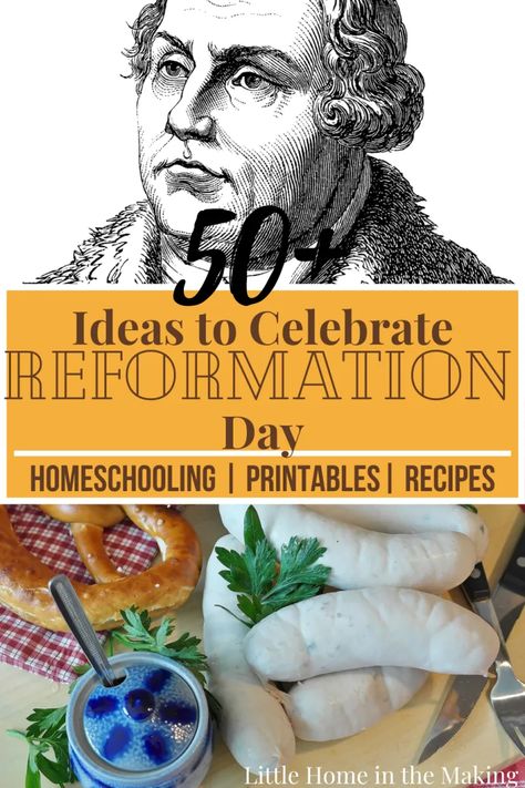 Reformation Party Food, Reformation Day Homeschool, Reformation Day Party Decorations, Reformation Day Activities For Kids, Reformation Day Food Ideas, Reformation Day Scavenger Hunt, Protestant Reformation Activities, Reformation Day Party Food, Reformation Day Snacks