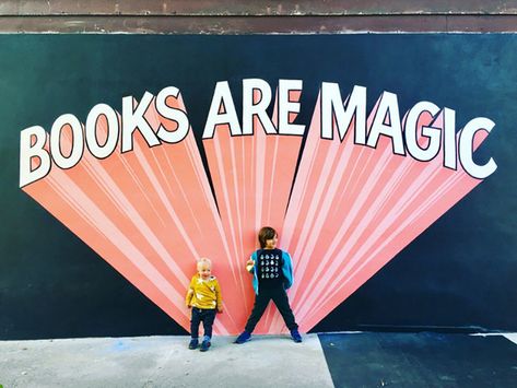 Books Are Magic, Bookshop Café, Bookstore Design, Reading Coffee, Indie Bookstore, Bookstore Cafe, School Murals, Book Cafe, Coffee Table Decor