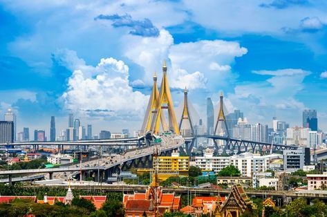 Highway Bridge, Thailand Living, Thailand Trip, Bangkok City, Travel Facts, Cost Of Living, Cheap Hotels, Destin Beach, Travel Goals