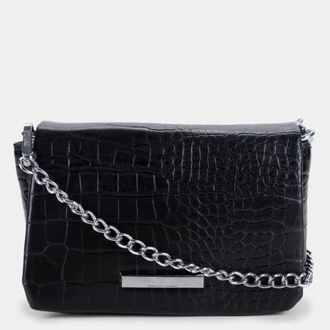 Bolsa Santa Lolla Mini Bag Croco Alça Corrente Feminina - Magazine Vendasfergomes Santa Lolla, Party Bags, Black Bag, Small Bag, Bago, Mini Bag, Leather Bag, Magazine, Design