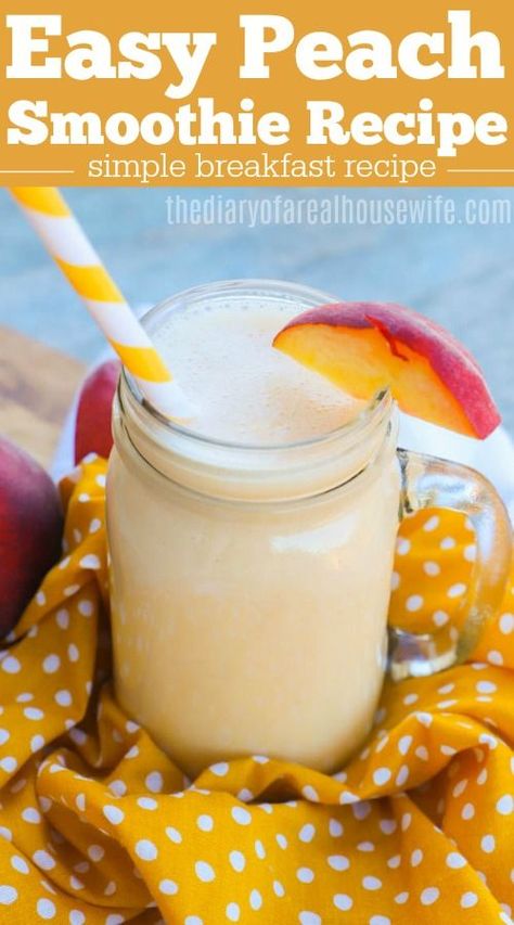 Scooters Peach Smoothie Recipe, Smoothie King Recipes, Easy Smoothie Recipe, Celery Smoothie, Peach Smoothie Recipes, Recipes Smoothies, Peach Smoothie, Fruit Smoothie Recipes Healthy, Smoothie King