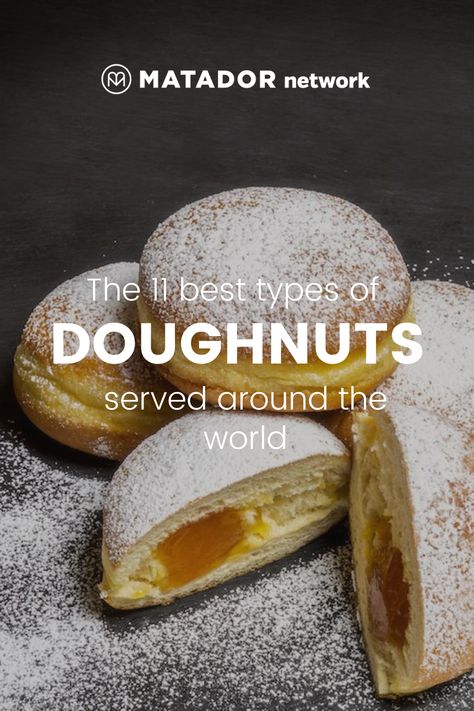 It’d be a Herculean task to name every type of doughnut around the world, but these are some of the best that can be found. Unique Donuts Ideas, Types Of Donuts, Donut Flavors, Mister Donuts, Jelly Doughnuts, Doughnut Shop, Fruit Filling, Fried Dough, Donut Recipes