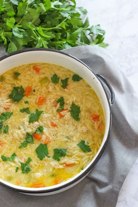 One Pot Chicken Orzo Soup is a hearty and delicious soup recipe made with wholesome vegetables, chicken, and lemon. This is comfort food at its best. Instant Pot Chicken Orzo, One Pot Chicken Orzo, Chicken Soup Instant Pot, Orzo Chicken Soup, Orzo Soup Recipes, Soup Instant Pot, Orzo Soup, Chicken Orzo, Chicken Orzo Soup