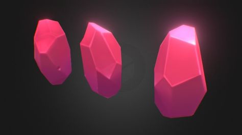 Low poly Crystal Crystal Digital Painting, Crystals Concept Art, Crystals Transparent Background, Low Poly Crystal, Game Assets 3d Low Poly, Rocket Design, 3d Crystal, Low Poly Art, Interior Concept