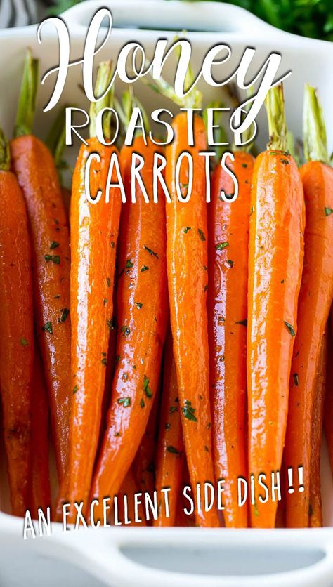 Whole Cooked Carrots, Healthy Glazed Carrots Recipe, Roasted Carrot Appetizer, Roasted Whole Carrots Recipe, Roasted Mini Carrots, Whole Carrot Recipes, Glazed Whole Carrots, Honey Carrots Roasted, Whole Roasted Carrots