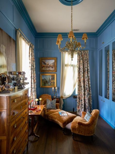 French Quarter Decor, Whimsical Home, French Quarter, Blue Walls, Design Decor, House Inspo, Green Velvet, Home Decor Inspiration, Interior Inspiration