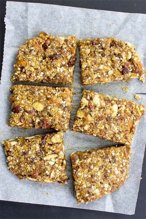 Raw Energy Bars - cut the junk - cut into bars and store wrapped in the oven paper inside sealed tupperware #snack #easy | hurrythefoodup.com Coconut Cashews, Raw Energy Bars, Cashew Bars, Daniels Fast, Paleo Cookie, Simple Sweets, Easy Bakes, Whole 30 Snacks, Easy Sweets