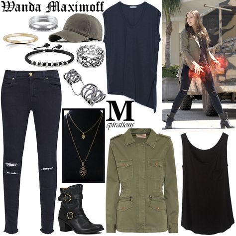 Wandavision Inspired Outfits, Casual Cosplay Marvel, Wanda Maximoff Aesthetic Outfit, Wanda Maximoff Outfit, Adele 21, Bond Outfits, Marvel Inspired Outfits, Teen Wolf Outfits, Marvel Fashion