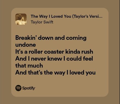 The Way I Love You Lyrics, The Way I Love You Taylor Swift Spotify, The Way I Love You Taylor Swift Lyrics, Love Lyrics Spotify, Taylor Swift Love Lyrics, Taylor Swift Lyrics Spotify, Obscure Quotes, Lyrics Spotify, Taylor Swift Song Lyrics