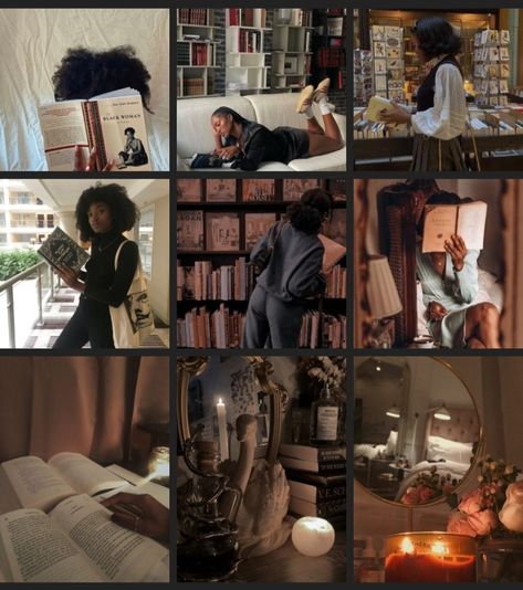 Black women reading books , black women in dark academia aesthetic Dark Academia Aesthetic Outfit Black Women, Afro Academia Aesthetic, African American Dark Academia, Afro Dark Academia, Bipoc Academia Aesthetic, Light Academia Aesthetic Black Women, Dark Librarian Aesthetic, Educated Black Woman Aesthetic, Studying Aesthetic Black Women