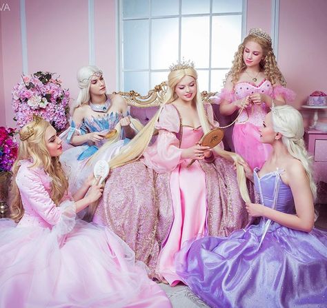 This shot is so kind and full of care 🌸 All these dresses were made by me and my talented friend @anastasia_lion ✨ Photo… Barbie Annika, Princesses In Real Life, Barbie Tea Party, Sugarplum Princess, Lion Dress, Ancient Egypt Fashion, Princess Anastasia, Couple Cosplay, Barbie Drawing