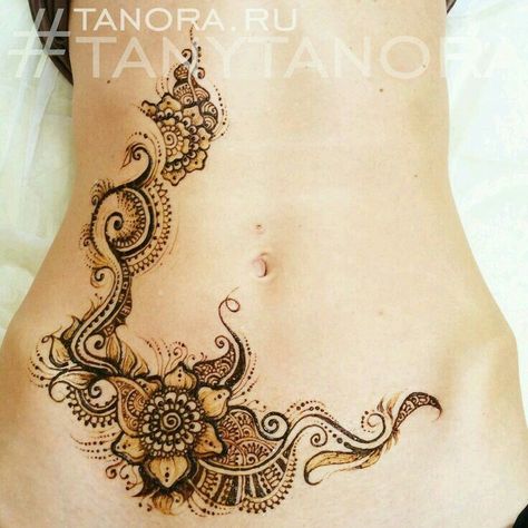 Stomach Henna Tattoo, Henna Tattoo Designs Stomach, Body Mehndi Designs, Stomach Henna, Full Body Mehndi, Body Mehndi, Mehndi Pics, Lower Stomach Tattoos For Women, Mehndi Designs Indian