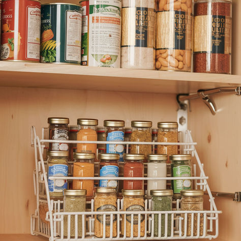 20 Genius and Practical Ways to Store Spices Diy Tiered Spice Rack, Spice Organization For Small Cabinet, How To Store Spices, Vitamin Storage Ideas, Spice Display, Spices Organization, Diy Spice Storage, Spice Rack Ideas, Kitchen Spice Storage