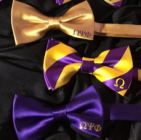 Omega Psi Phi Paraphernalia, Omega Psi Phi Fraternity, Omega Man, Omega Psi Phi, Pre Tied Bow Tie, Cool Ties, Fraternity, Bow Ties, Black Art