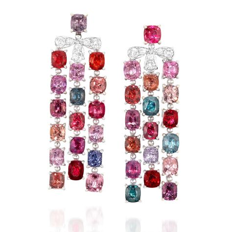 Multicolor Diamond Gemstone Earrings, Luxury Multi-stone Earrings, Luxury Multicolor Stone Earrings, Party Multicolor Multi-stone Earrings, Luxury Multicolor Multi-stone Earrings, Conch Pearl, Red Spinel, All That Glitters, Nespresso Cups