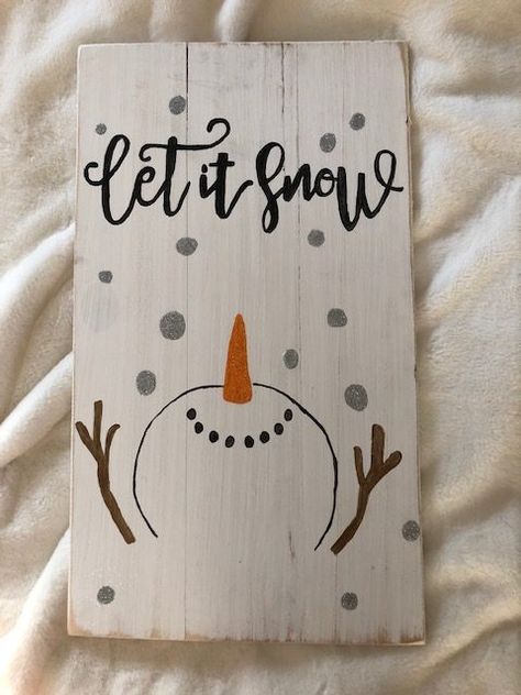 Slate Signs Diy, Winter Signs Wooden Diy, Christmas Wood Painting Ideas, Christmas Pallet Crafts, Diy Christmas Canvas Art, Christmas Paintings On Wood, Christmas Signs Wood Diy, Christmas Canvas Ideas, Canvas Art Christmas