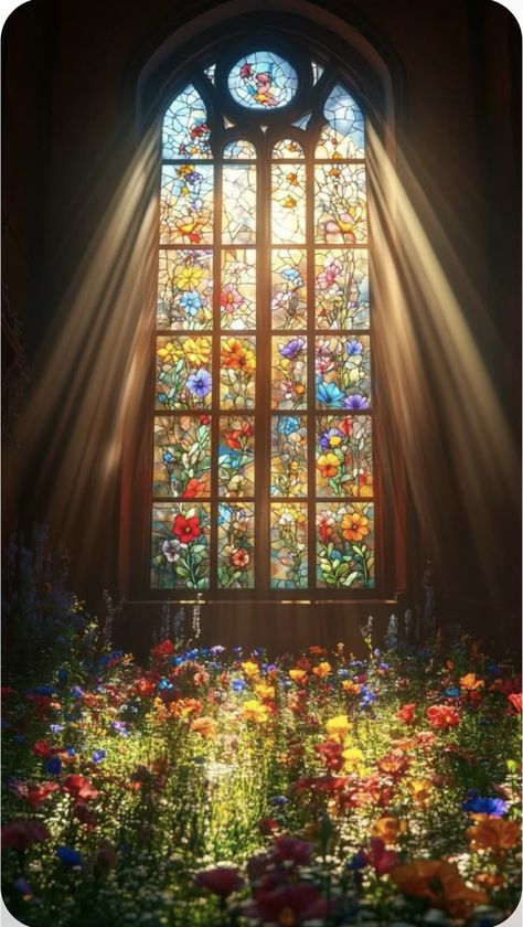 Stained Glass Wallpaper Iphone, Stained Glass Aesthetic, Stained Glass Wallpaper, Quotes Meditation, Church Backgrounds, Lost World, Dreamy Artwork, Lovely Flowers Wallpaper, Spiritual Meditation