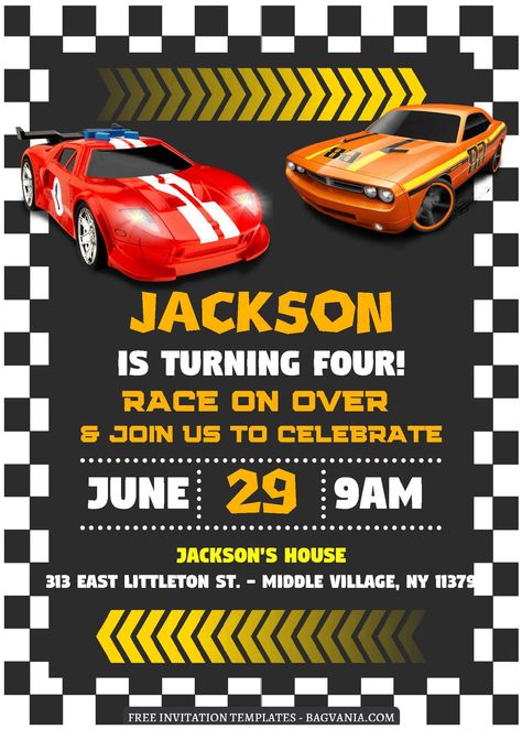 Get (Free Editable PDF) Race Day Madness Hot Wheels Birthday Invitation Templates #free #freeinvitation2019 #birthday #disney #invitations #invitationtemplates Hotwheels Birthday Party Invitations Free, Hot Wheels Birthday Invitations Free, Hot Wheels Invitations Template, Hot Wheels Birthday Invitations, Hot Wheels Invitations, Hotwheels Birthday Party, Birthday Party Invitations Free, Free Printable Invitations Templates, Hot Wheels Party