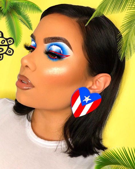 luna ☾ dea on Instagram: “Butter Pecan Puerto Rican 🇵🇷😜🌴♥️ earrings handmade by @artbysir 🎨 - - - Products Used: @anastasiabeverlyhills Brow Wiz in “Ebony”, @amrezy…” Puerto Rican Makeup, Easy Face Painting Designs, Heart Shape Earrings, Free Paint, Face Painting Easy, Face Painting Designs, Wood Acrylic, Butter Pecan, Heart Shaped Earrings