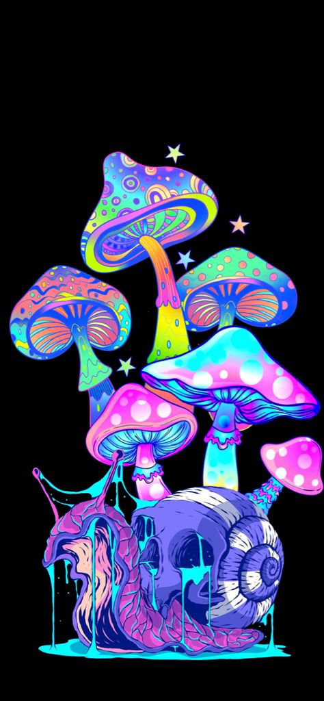 Trippy snail, mushroom wallpaper Trippy Snail, Snail Mushroom, Flying Bugs, Lover Anime, Eyestrain Art, Hippy Art, Book Drawings, Beautiful Pencil Drawings, Metal Cart