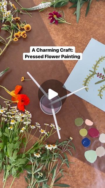 Schoolhouse on Instagram: "Craft a pressed flower painting with us 🌷 The perfect summer project ☀️  Materials: -Canvas -Acrylic paints -Paintbrushes -Flowers of your choice -Parchment paper (not waxed) -Heavy bottom microwave safe dish -Spray adhesive  1. Start by painting a design onto your canvas or paper using your paint of choice. We used canvas and acrylic paints, but watercolors on durable watercolor paper works nicely too! 2. While your piece dries, press the flowers by sandwiching them between parchment paper. Place a heavy microwave safe dish on top of the flowers and microwave them for 1-2 minutes. 3. Use spray adhesive to attach the pressed flowers to your artwork. We found it works best if you spray on the back of the flower to attach to your canvas or paper. 4. Once dry, fram Pressed Flower Canvas, Plastic Coating, Spray Adhesive, Parchment Paper, Summer Projects, Paint Brushes, Perfect Summer, Pressed Flowers, Watercolor Paper