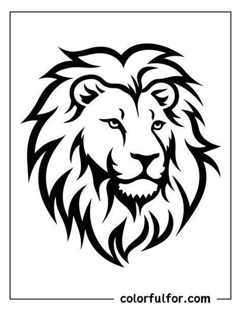 Lion Silhouette Art, Lion Svg Free, Simple Lion Tattoo Outline, Drawing Ideas Lion, Lion Drawing Easy, Drawing Of A Lion, Lion Outline, Lion Drawings, Lion Drawing Simple