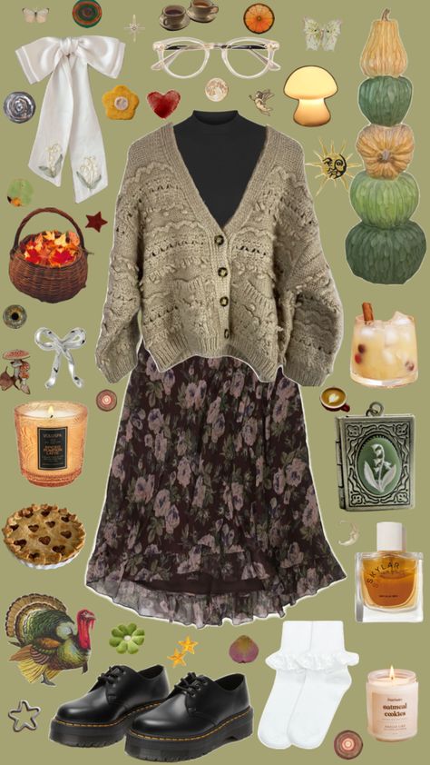 #thanksgiving #outfit #inspo #outfitinspo #autumn #grandmacore #vibes #vintage #fall #aesthetic Grandmacore Aesthetic Outfit, Vintage Cottagecore Outfits, Grandmacore Outfit, Grandma Aesthetic Outfit, Vintage Fall Aesthetic, Grandma Clothes, Grandma Fashion, Modesty Outfits, Earthy Outfits