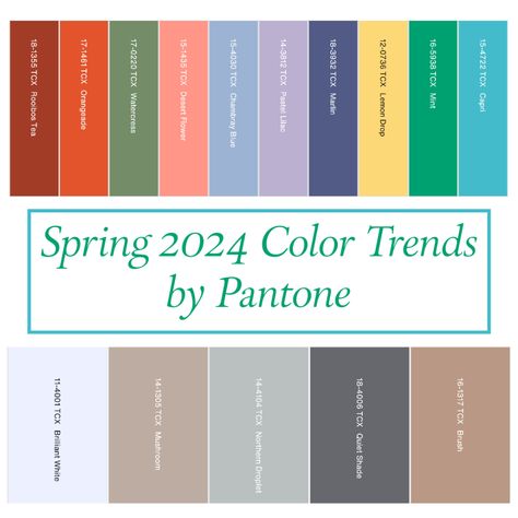 Spring Pantone, Pantone Trends, Pantone Color Chart, Pantone Colour Palettes, Spring Color Palette, Color Trends Fashion, Spring Fashion Trends, Winter Colors, Color Of The Year