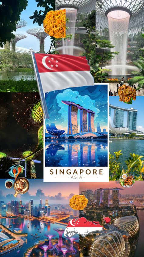 #collage #aesthetic #country #travel #viralpost #Singapore #Asia #SingaporeanFood #noodles Aesthetic Country, Singapore Tour, Long Nail Designs, Travel Board, Aesthetic Collage, Viral Post, Tahiti, Southeast Asia, Noodles