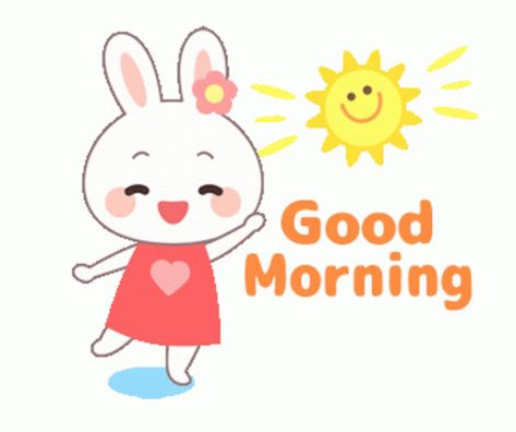 Good Morning Sticker - Good Morning Cute - Discover & Share GIFs Good Morning Cute, Cute Good Morning Gif, Morning Love Quotes, Morning Cartoon, Good Morning Animation, Cute Good Morning Quotes, Good Morning Funny, Morning Gif, Morning Greetings Quotes