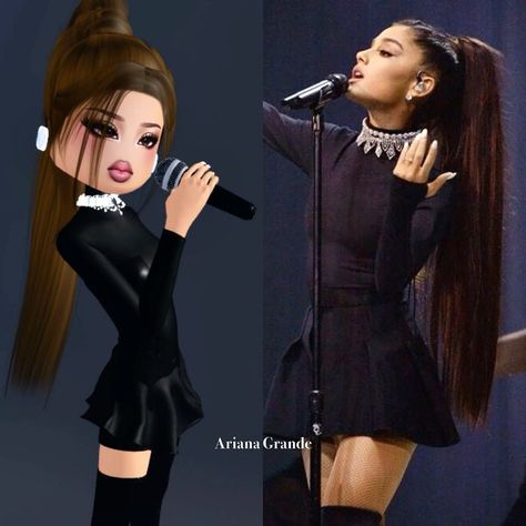 Femme Fatale/dangerous Woman Dress To Impress, Ariana Grande Dti Outfit, Ariana Grande Outfits Dresses, Celebrity Dress To Impress Outfit, Dress To Impress Celebrity Theme, Famous Dress To Impress Outfit, Celebrity Dti Outfit, Dangerous Woman Dress To Impress, Dress To Impress Famous Theme