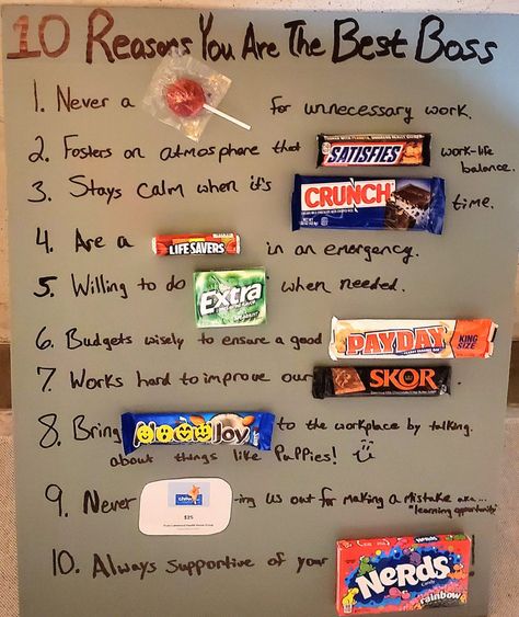 Candy Board Gift Boss Appreciation Gifts Diy, Bosses Day Gift Ideas Offices Diy, Bosses Day Candy Poster, Boss Day Gift Ideas Men, National Bosses Day Ideas, Boss’s Day Gift Ideas, Boss Day Decorations Offices, Boss Day Memes, Boss Day