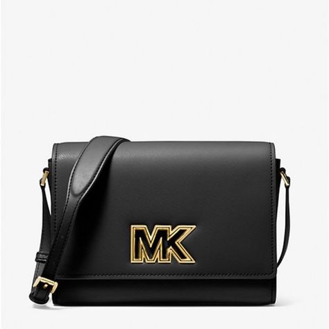 MK Mimi Medium Leather Messenger Bag Elegante Y Chic, Snake Skin Bag, Michael Kors Crossbody Bag, Michael Kors Shoulder Bag, Michael Kors Crossbody, Leather Messenger Bag, Pocket Bag, Leather Messenger, Purses Michael Kors