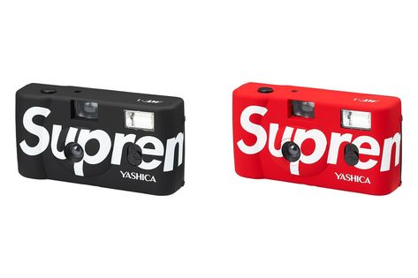 Supremes next drop could be its flashiest yet Disposable Film Camera, Supreme Brand, Instax Camera, Supreme Logo, Feature Phone, Modern Tech, Disposable Camera, 35mm Camera, Instant Film