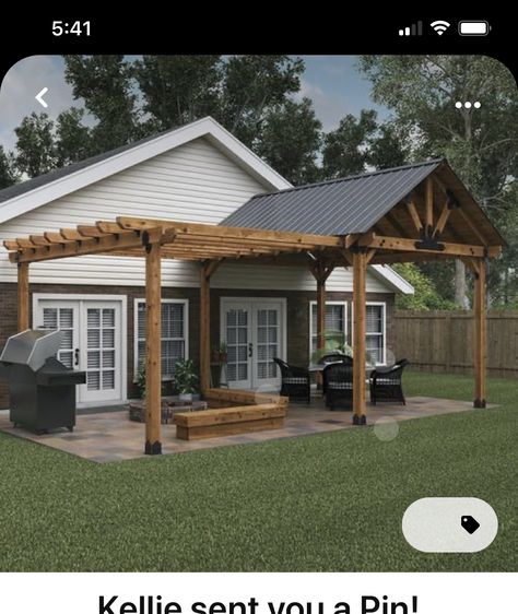 Pitched Pergola Attached To House, Back Patio Overhang Ideas, Pergalo Ideas Over Deck, Detached Pergola Patio, Patio Pergola Ideas Attached To House, Pergola Ideas Attached To House, Pergola Patio Attached To House, Patio Overhang Ideas, Pavillion Ideas