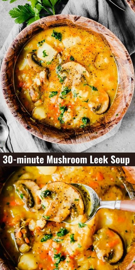 Potato Leek And Mushroom Soup, Soup Recipes Leek, Mushroom Fennel Soup, Leek Vegetable Soup, Potato Leek Mushroom Soup, Leek And Mushroom Soup, Leek Mushroom Soup, Mushroom And Leek Soup, Leeks And Mushrooms Recipes