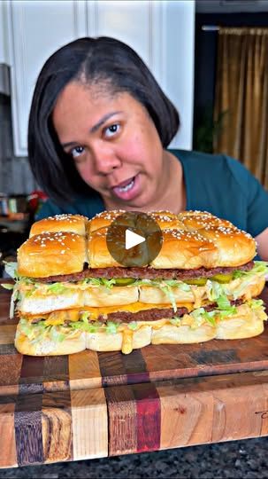 754K views · 5.5K reactions | RECIPE BELOW! Here damn! Lol THE Big Mac Sliders! They didnt last 10 minutes in my house!! And my big mac eating son approved so issa win! 
1 pound and a half ground beef
Seasoned with
Onion powder
All purpose seasoning
Smoked paprika
Salt
Black pepper

Mix meat well and add to a pan. Bake on 400 for 10 minutes until fully cooked. Add American cheese on ONE of the patties.

Mac sauce
1 cup mayo
2 tbsps yellow mustard
1 tbsp relish
1 tsp vinegar
1/2 tsp garlic powder
1/2 tsp onion powder
1 tsp smoked paprika

Mix well and refrigerate before you start making the sliders.

Other ingredients used
Hawaiian rolls
Butter 
Sesame seeds
Iceberg lettuce
Diced onions
Pickles
#kimmyskreations #bigmac #sliders #bigmacsliders | Kimmy’s Kreations Big Mac Sliders, Mac Sauce, All Purpose Seasoning, Hawaiian Rolls, Iceberg Lettuce, American Cheese, Weekly Meal Planner, Yellow Mustard, Big Mac