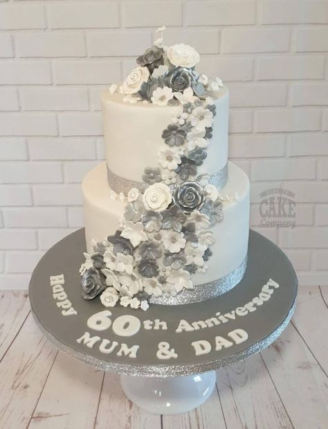 60th Wedding Anniversary Cakes, 60th Anniversary Cake, Diamond Wedding Anniversary Cake, Diamond Anniversary Cake, 60 Wedding Anniversary Cake, 60th Anniversary Parties, 60th Wedding Anniversary, Wedding Anniversary Cakes, Golden Diamond