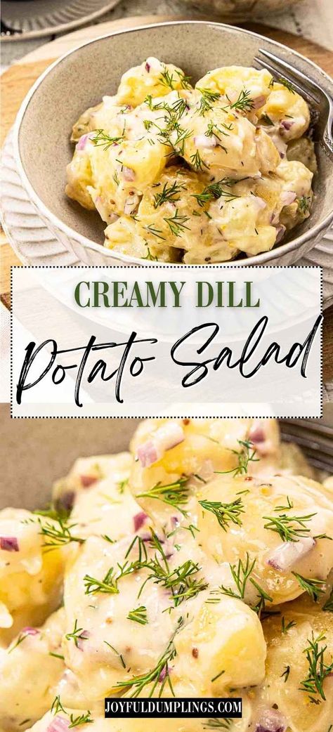 potato salad Easy Dill Potato Salad, Potato Salad With Dill Recipe, Irish Potato Salad Recipe, Dilly Potato Salad, Potato Salad With Mayonnaise, Sour Cream Dill Potato Salad, Potato Salad With Canned Potatoes, Canned Potato Salad, Creamy Dill Potatoes