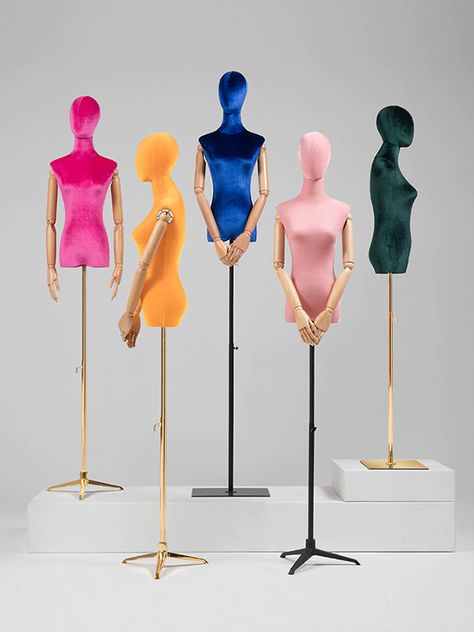 Fashion Designer Mannequin, Clothing On Mannequins, Body Wedding Dress, Fashion Mannequin Display, Dress Display Stand, Colorful Mannequin, Wedding Dress Display, Store Mannequins, Fashion Mannequin