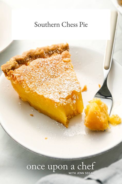 Chess Pie Southern Chess Pie, Lemon Chess Pie, Chess Pie Recipe, Just Pies, Store Bought Pie Crust, Once Upon A Chef, Chess Pie, Custard Filling, Flaky Crust